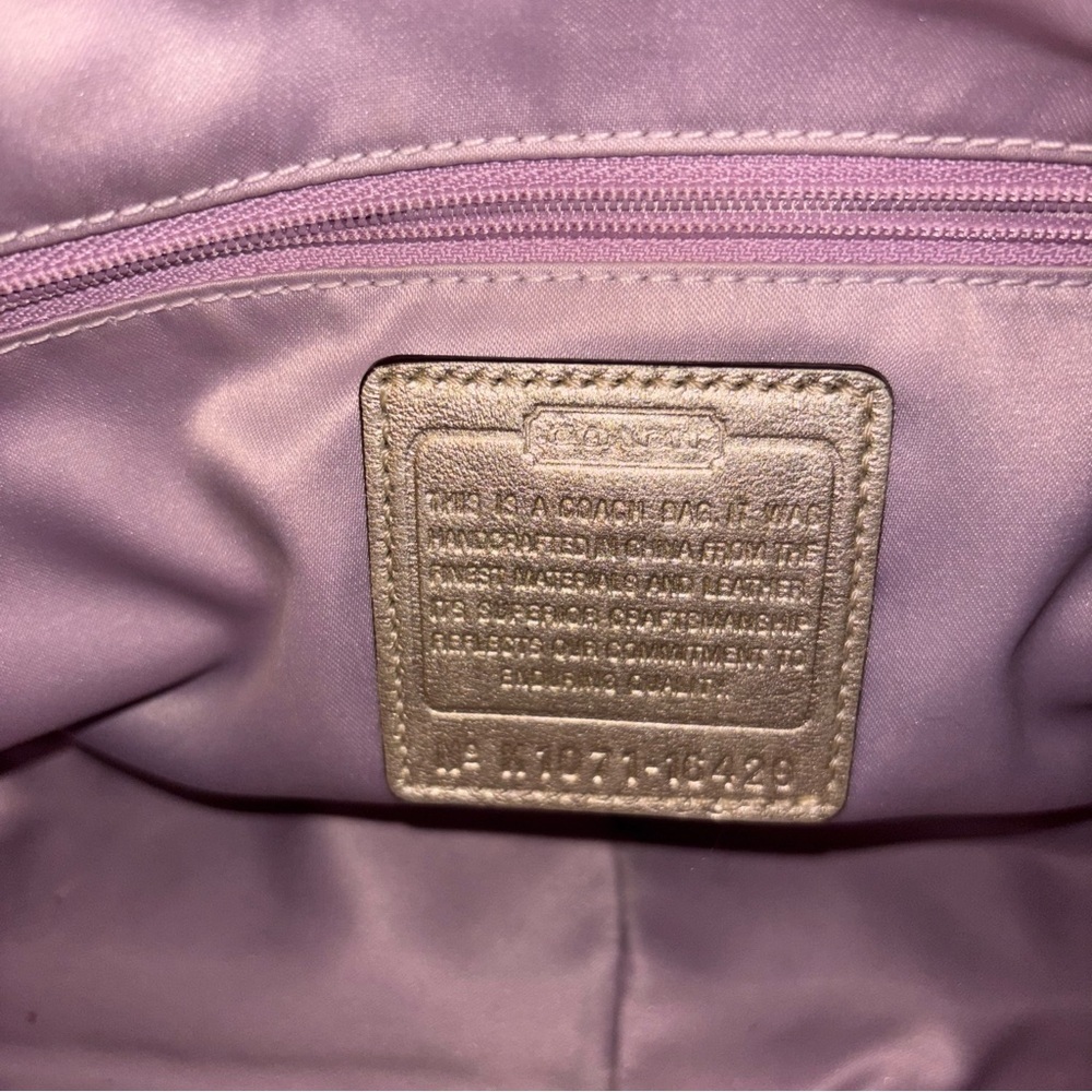 Coach Tan and Gold Shoulder Bag - Picture 9 of 11